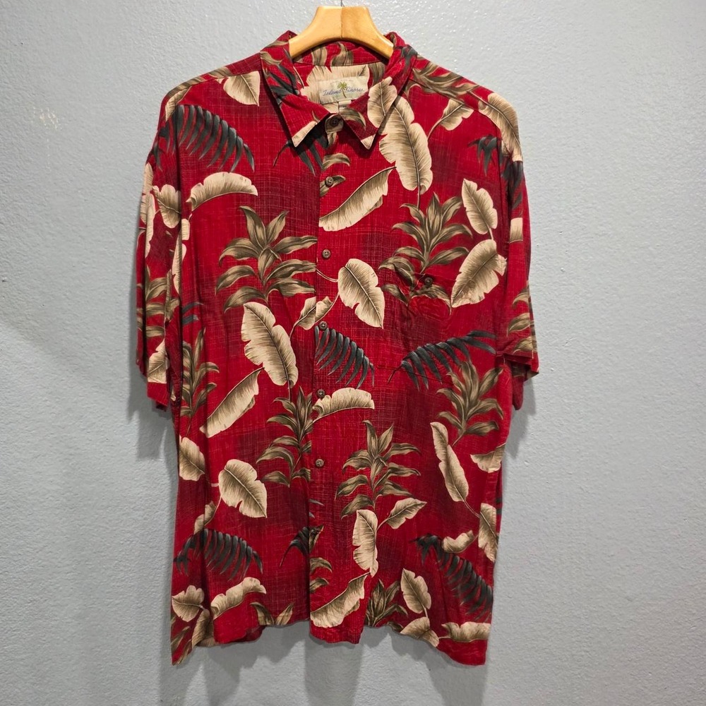 Island Shores Hawaiian Shirts XXL Red.